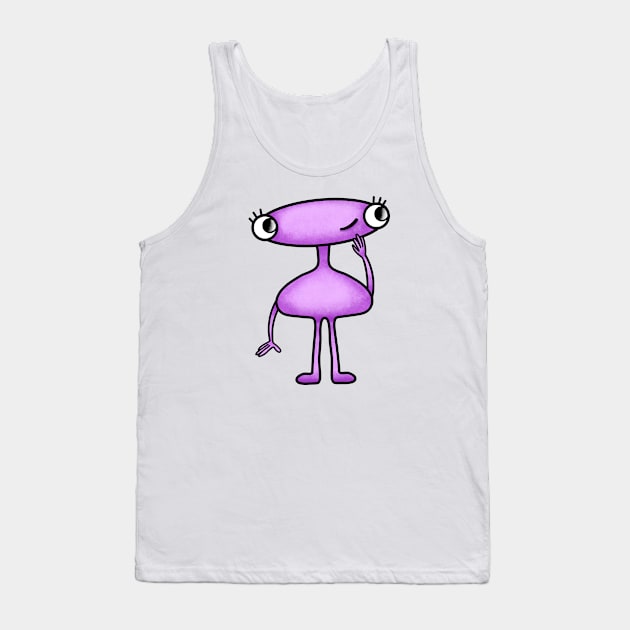 curious cute alien Tank Top by Kuchinska design